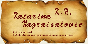 Katarina Nagraisalović vizit kartica